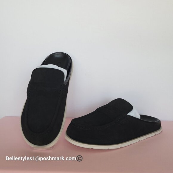 COACH Men’s Suede Loafer Mule- MEN’s US Size: 11D – Black color⭐ main image 15